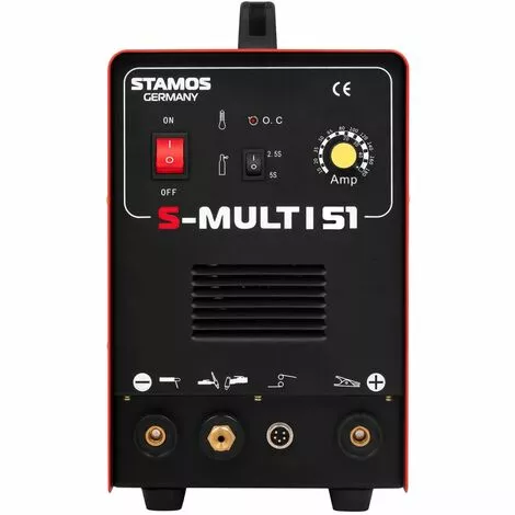 STAMOS Poste Combine 3En1 Tig Mma Plasma Soudure Wig Soudage Cutter Multifonction 180A - Gris, Noir â Image 3