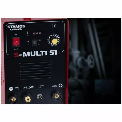 STAMOS Poste Combine 3En1 Tig Mma Plasma Soudure Wig Soudage Cutter Multifonction 180A - Gris, Noir â Image 4