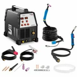 STAMOS Poste À Souder Combiné Tig Soudage À L'Arc 230 V 220 A Powerventilator - Rouge