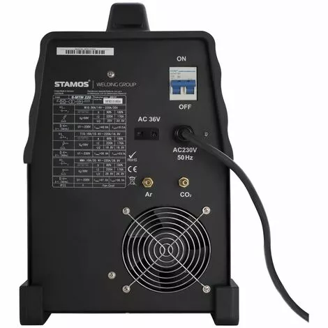 STAMOS Poste À Souder Combiné Tig Soudage À L'Arc 230 V 220 A Powerventilator - Rouge – Image 5