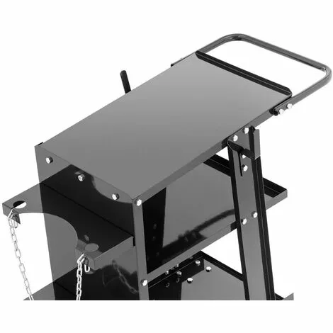 Stamos Chariot Poste à Souder Pro Support Bouteille De Gaz Max 65Kg 108X44X79Cm - Noir – Image 2