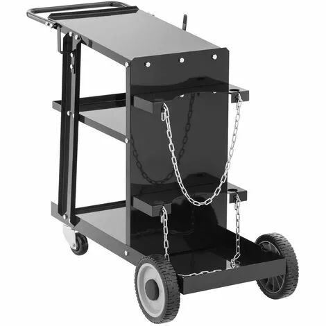 Stamos Chariot Poste à Souder Pro Support Bouteille De Gaz Max 65Kg 108X44X79Cm - Noir – Image 3