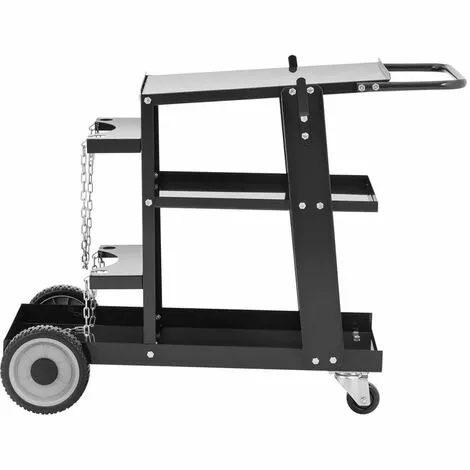 Stamos Chariot Poste à Souder Pro Support Bouteille De Gaz Max 65Kg 108X44X79Cm - Noir – Image 4