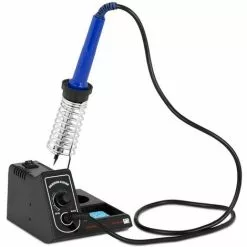 STAMOS Fer À Souder Avec Socle Et Éponge Sèche Structure Légère 200-500°C 35W/45W/60W - Bordeaux