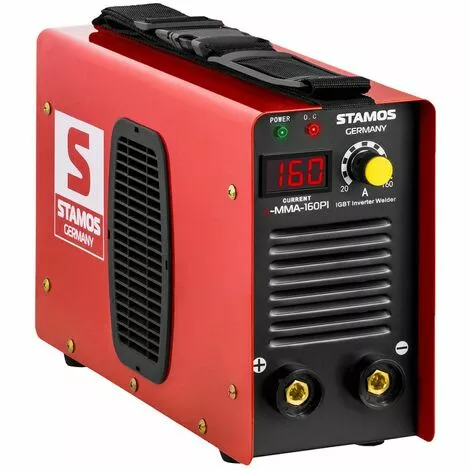STAMOS Poste A Souder A L'Arc Mma Soudure Electrode Inverter Igbt Led 160 A Hot Start - Bleu, Argent – Image 2