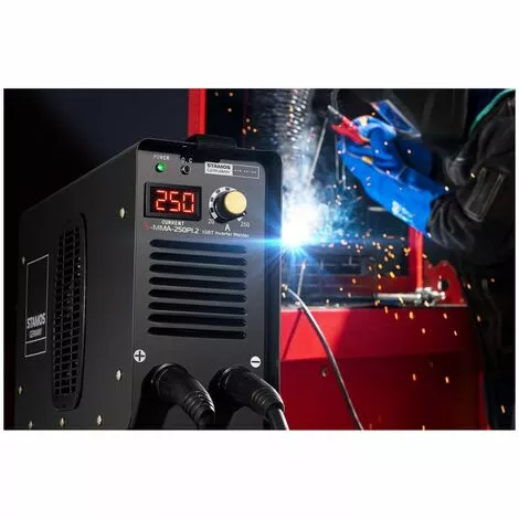 Poste à Souder à L'arc Mma Soudure Electrode Inverter Igbt Led 20–250A Stamos - Rouge â Image 4