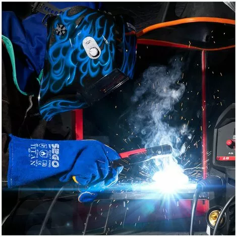 STAMOS Gants De Soudeur Gants De Travail Cuir Gants De Protection Type A / B Gr.10 - Bleu – Image 2