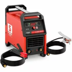 STAMOS Poste À Souder Soudeuse Tig Mma 10-200 A Amorçage Chaud/Contact Milieu Humide - Argent