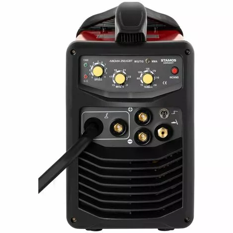STAMOS Poste À Souder À L'Arc Gaz Inverter IGBT Fil 5kg MIG/MAG MMA TIG FCAW 250A 230V - Argent – Image 3