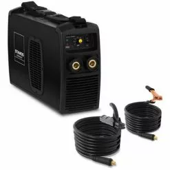 STAMOS Poste à Souder à L’arc MMA 250A Inverter IGBT Soudage Soudure Portable Câbles 8m - Bleu, Blanc