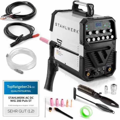 STAHLWERK AC/DC TIG 200 Puls ST, Nombreux Paramètres De Soudage Réglables, ALU & Tôle Mince Adaptée, Garantie 7 Ans – Image 2