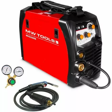 Poste à Souder Onduleur MIG-MAG-FLUX 200A - Manomètre Inclus MW-Tools MIG200E