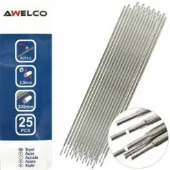 Electrodes Soudage Rutile 2 X 300 Mm 25 Pièces AWELCO Baguette Enrobée Soudure à L'arc Acier