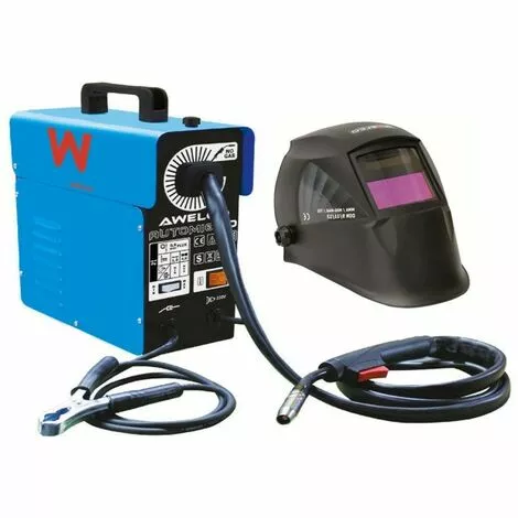 Poste à Souder MIG NO GAZ Automatique 130A AWELCO AUTOMIG 130 + Cagoule De Soudure LCD 9/13 AWELCO HELMET