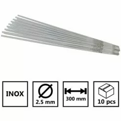 INE Baguettes Inox 2.5 X 300mm-Electrode Soudure à L'arc Inox-Blister De 10 Baguettes Enrobées-soudage Qualité 308 LSI-soudure Mma