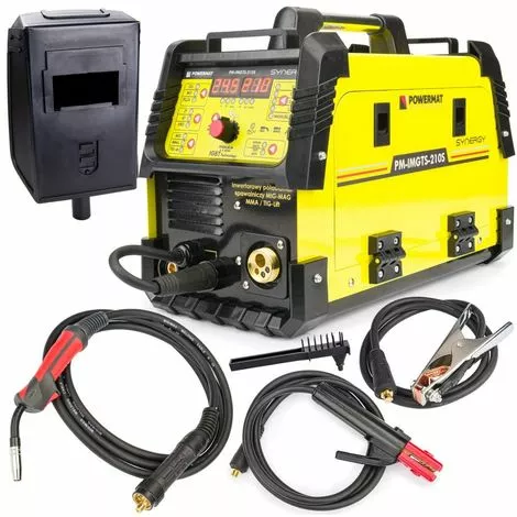 HUCOCO POWER TOOL - Poste à Souder Inverter 210A MIG / MAG / MMA / LIFT-TIG Synergic - Hot Start + Anto Stick + Arc Force - Jaune – Image 5