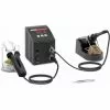STAMOS Station De Soudage Dessoudage Numérique ESD SMD Fer À Souder Support Éponge 80W - Argent