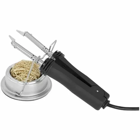 STAMOS Station De Soudage Dessoudage Numérique ESD SMD Fer À Souder Support Éponge 80W - Argent – Image 4