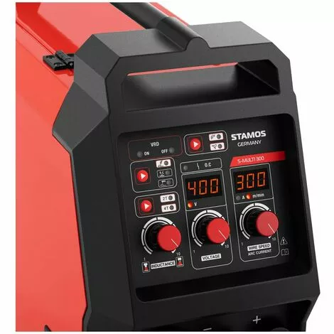 Poste À Souder Combiné Multi Procédés Stamos Mig Mag Tig Mma Fcaw Gaz 400v 300a - Blanc, Vert – Image 2