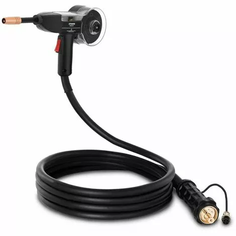 STAMOS Pistolet À Souder Spool Gun Torche MIG/MAG Avec Dévidoir De Fil Câble 2,7m 130a - Rouge