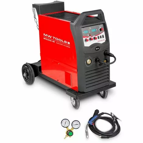 Poste à Souder Industriel Mobile MIG MAG FLUX 350 A - Manomètre Inclus MW-Tools MIG350I-4R