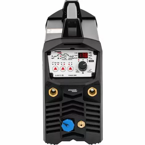 Poste À Souder À L'Arc MMA Onduleur IGBT Inverter Alu 200A 230V TIG AC/DC Stamos - Noir, Argent – Image 5