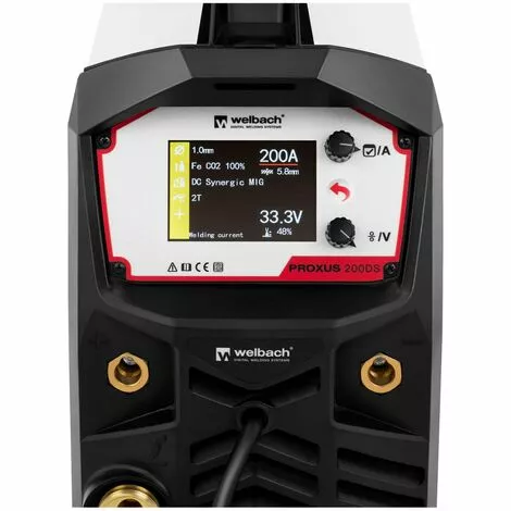 STAMOS Poste À Souder À L'Arc Gaz Inverter IGBT MIG/MAG MMA TIG FCAW Synergique 200A - Blanc, Blanc Mat – Image 2