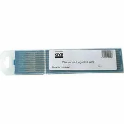 GYS VE : 10 Electrode En Tungstene (bleu) Acier Compatible, Inox, Alu (AC/DC) 150mm,WR2, D : 2 CC/CA