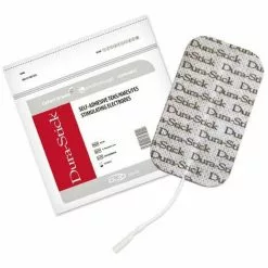 MOBICLINIC Durastick électrode 5x9 Cm, Pour Electroest Compex, Câble (fiches Banane 2 Mm), 4 Pièces, Texte