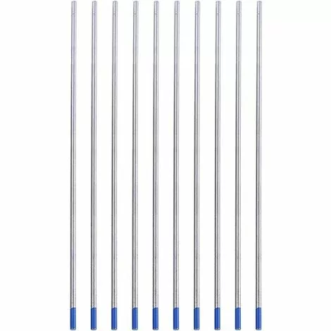 ALMI 10 Pièces électrodes De Tungstène De Soudage. Pointe Bleue D'électrode Lanthane 1.0/1.6/2.4mm. Tige D'électrode De Tungstène De Soudage De Qualité Supérieure Lanthane à 2%(2.4 X 150 Mm) – Image 3