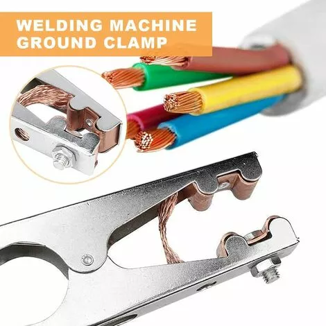 DEVENIRRICHE Pince De Masse, Pince Soudure, 1 Pince De Terre De Soudage, Fait De Fer + Laiton, Solide Et Durable, Matériel De Soudage Professionnel, Pour La Plupart Des Machines à Souder (500A) – Image 4