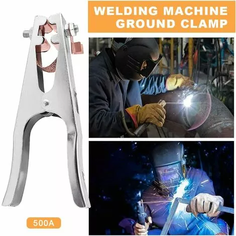 DEVENIRRICHE Pince De Masse, Pince Soudure, 1 Pince De Terre De Soudage, Fait De Fer + Laiton, Solide Et Durable, Matériel De Soudage Professionnel, Pour La Plupart Des Machines à Souder (500A) – Image 5