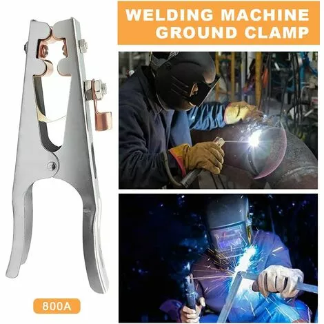 DEVENIRRICHE Pince De Masse, Pince Soudure, 1 Pince De Terre De Soudage, Fait De Fer + Laiton, Solide Et Durable, Matériel De Soudage Professionnel, Pour La Plupart Des Machines à Souder (800A) – Image 5