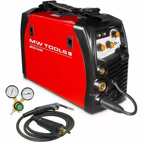 Pack POSTE À SOUDER ONDULEUR MIG-MAG-FLUX 160A - MANOMÈTRE INCLUS + Casque + Chariot + Bobine De Fil MW-Tools PACKMIG160E – Image 2