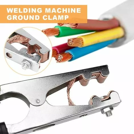 Pince De Masse Pince De Masse Laiton, Fabriqué En Fer, Durable, Sûr Et Stable, Confortable à Tenir, Adapté Au Soudage électrique (800A)Macaron – Image 4