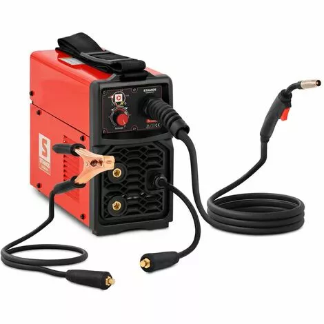 STAMOS Poste À Souder MIG/MAG Professionnel Gaz FCAW 230 V 90 A Bobine 100 Mm - Blanc