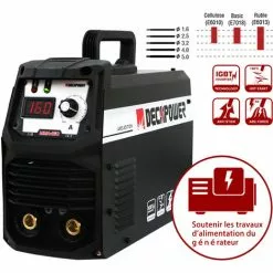 Decapower ECOMMA-160CEL Poste A Souder 160A A L'Arc Poste A Souder Inverter MMA Soudage Portable