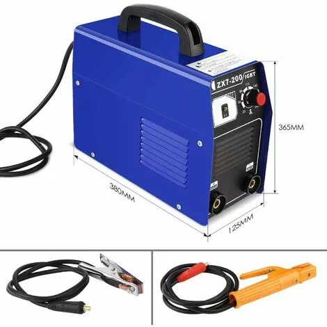 Homfa Poste à Souder Inverter, Poste De Soudure à Electrode, Machine à Souder à Onduleur, Avec Boîte Portatif, Pour Acier Inoxydable, Fer Et Aluminium Ø 2.5 Mm, 20-200A, Prise Non Incluse – Image 3