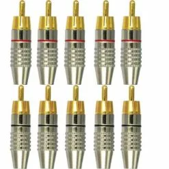 IRISFR Lilaris 8Pcs RCA Connecteur Male,Connecteurs Audio Vidéo RCA,RCA Terminal Connecteur Audio,RCA Connecteur à Sans Soudure,Connecteurs RCA Plug Jack