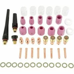 IRISFR Lilaris 49 Pcs Ensembles De Soudage TIG Lentille De Gaz En Cuivre Buses D'alumine Tasses Collets Accessoires De Soudage TIG Pour Pistolet De Soudage TIG
