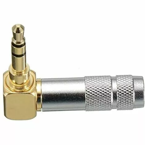 IRISFR Lilaris 2X Prise Mini Jack 3,5mm Coude Male à Souder Stéréo Fiche Male MiniJack 3.5 Mm Connecteur Soudure Angle 90° Angle Plaque Or – Image 3