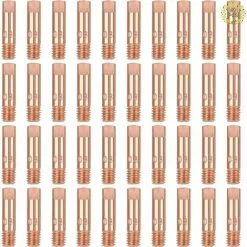 IRISFR Lilaris 40PCS Buse Mig 0,8, Embouts De Contact De Buse De Soudage 15AK MIG/MAG Ensemble De Support De Connecteur De Gaz 0,8 Pour Consommables De Torche De Soudage