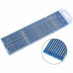BENOBBY KIDS 10pcs électrodes De Tungstène De Soudage, Pointe Bleue 1,0 / 1,6 / 2,4 Mm électrode De Lanthane Bleu