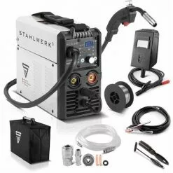 STAHLWERK MIG MAG 160 M Poste à Souder IGBT Appareil Combiné 5 En 1 Entièrement Synergique Avec Véritable 160 Ampères / Fil Fourré, MIG MAG, ARC MMA, Lift TIG