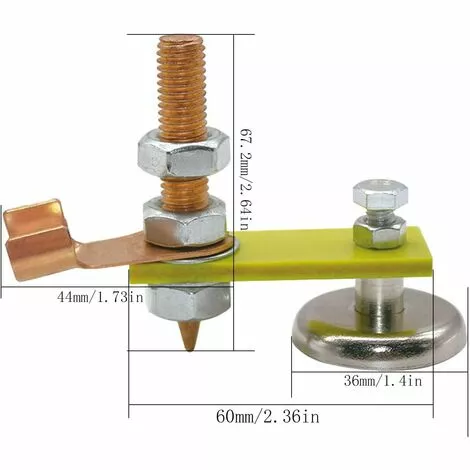 QERSTA Tête D'aimant De Soudage, Outil D'accessoires De Soudage Accessoires De Soudage Pince De Masse Magnétique Pour Soudage – Image 2