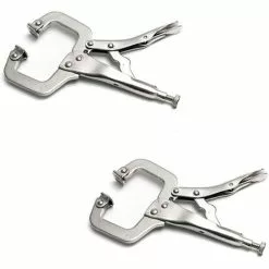 MACARON Lot De 2 Colliers De Serrage De Avec Patins Pivotants En Acier Pince étau De Soudage（170*85*15mm）LO-Ron