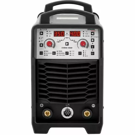 STAMOS Poste À Souder Mig/Mag Professionnel Gaz De Protection Fonction Synergic 350 A - Taupe – Image 2