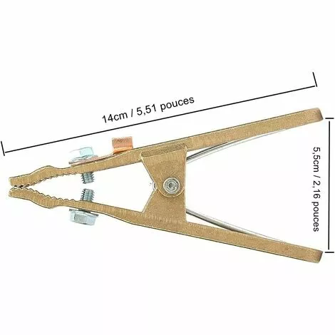 CARILLONSàVENT Pince De Masse Soudure,Carivent 300A Mâchoire Lourde En Laiton, Pince De Terre De Soudage Pour Poste De Soudage Welder,1 Pcs (300A) â Image 2