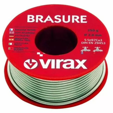 VIRAX - Accessoires Cobraz® | BRASURE TENDRE 2 MM EN BOBINE 250 G