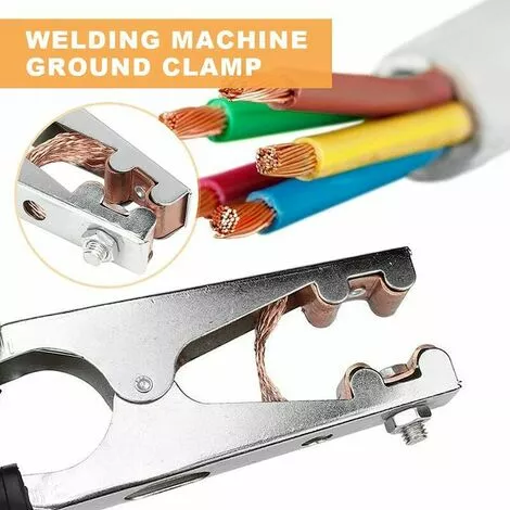 Ensoleillé Pince De Masse Pour Soudure à L'arc,Pince De Masse, Pince De Masse Soudure, Pince De Masse Laiton, Fabriqué En Fer, Durable, Sûr Et Stable, Confortable à Tenir, Adapté Au Soudage électrique (500A) – Image 3